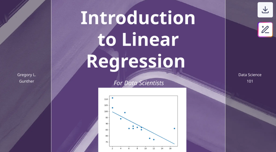 Visit this slidedeck for a simple lecture on linear regression